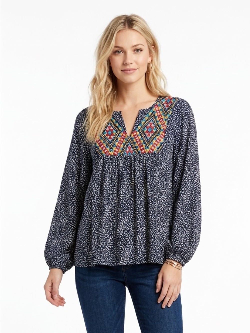 Hailey & Co boho top size large